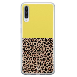 Casimoda Samsung Galaxy A70 siliconen hoesje - Luipaard geel