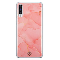 Casimoda Samsung Galaxy A70 siliconen hoesje - Marmer roze