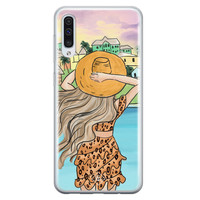 Casimoda Samsung Galaxy A70 siliconen hoesje - Sunset girl