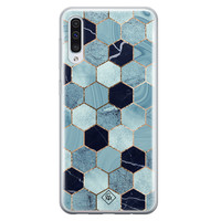 Casimoda Samsung Galaxy A70 siliconen hoesje - Blue cubes