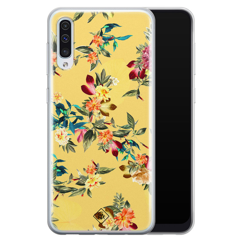 Casimoda Samsung Galaxy A70 siliconen hoesje - Floral days