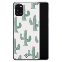 Casimoda Samsung Galaxy A31 siliconen telefoonhoesje - Cactus print
