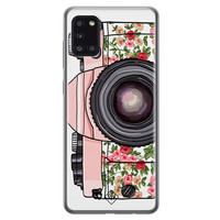 Casimoda Samsung Galaxy A31 siliconen telefoonhoesje - Hippie camera