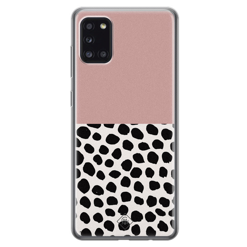 Casimoda Samsung Galaxy A31 siliconen hoesje - Pink dots