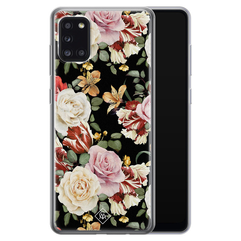 Casimoda Samsung Galaxy A31 siliconen hoesje - Flowerpower