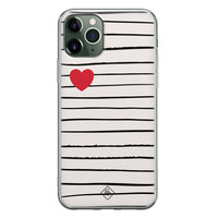 Casimoda iPhone 11 Pro siliconen hoesje - Heart queen