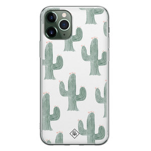 Casimoda iPhone 11 Pro siliconen hoesje - Cactus print
