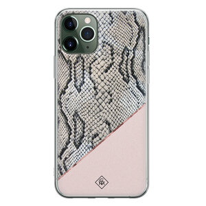 Casimoda iPhone 11 Pro siliconen hoesje - Snake print