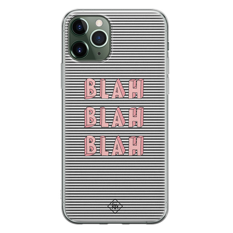 Casimoda iPhone 11 Pro siliconen telefoonhoesje - Blah blah blah