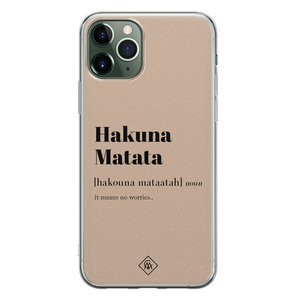 Casimoda iPhone 11 Pro siliconen hoesje - Hakuna matata