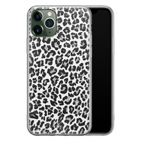 Casimoda iPhone 11 Pro siliconen telefoonhoesje - Luipaard grijs