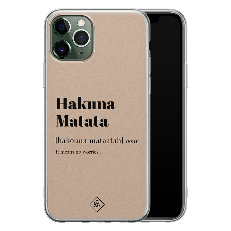 Casimoda iPhone 11 Pro siliconen hoesje - Hakuna matata