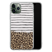 Casimoda iPhone 11 Pro siliconen telefoonhoesje - Leopard lines