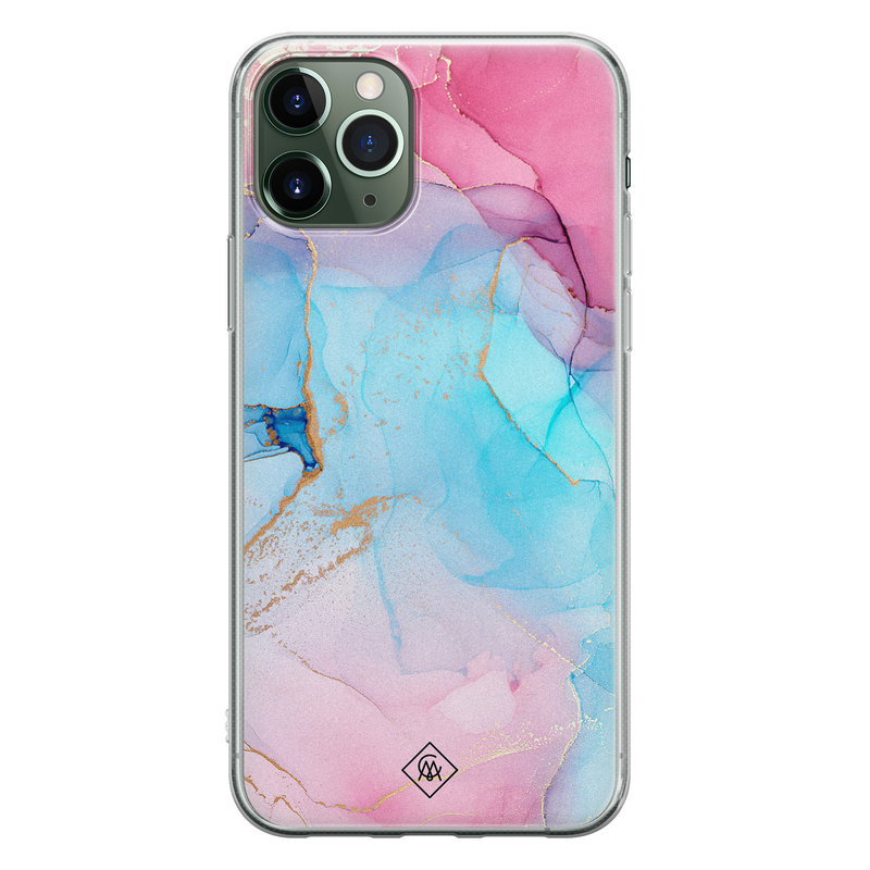 Casimoda iPhone 11 Pro siliconen hoesje - Marble colorbomb