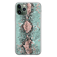 Casimoda iPhone 11 Pro siliconen hoesje - Snake pastel