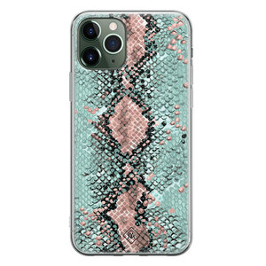 Casimoda iPhone 11 Pro siliconen hoesje - Snake pastel