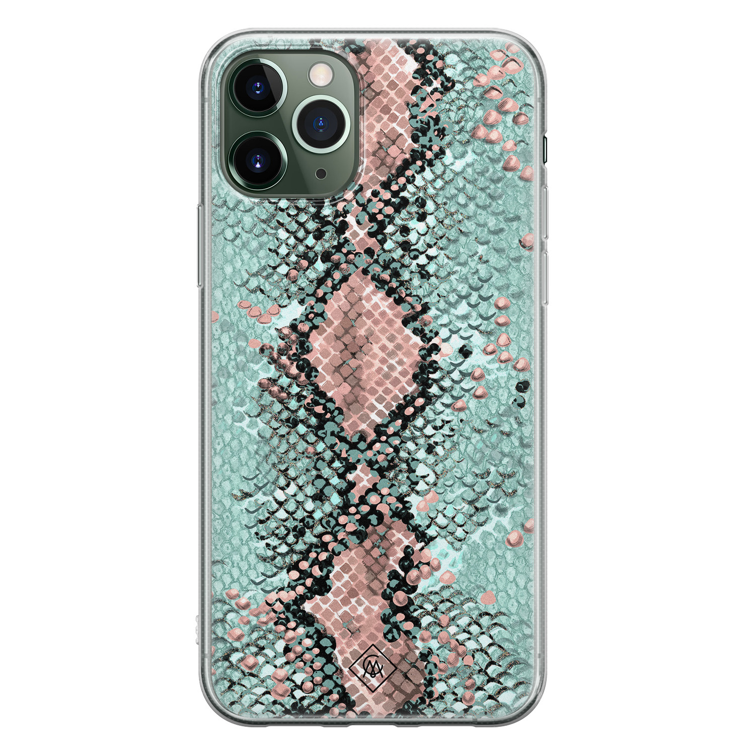iPhone 11 Pro siliconen hoesje Snake pastel