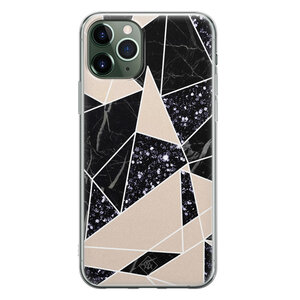 Casimoda iPhone 11 Pro siliconen telefoonhoesje - Abstract painted