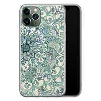 Casimoda iPhone 11 Pro siliconen hoesje - Mandala blauw