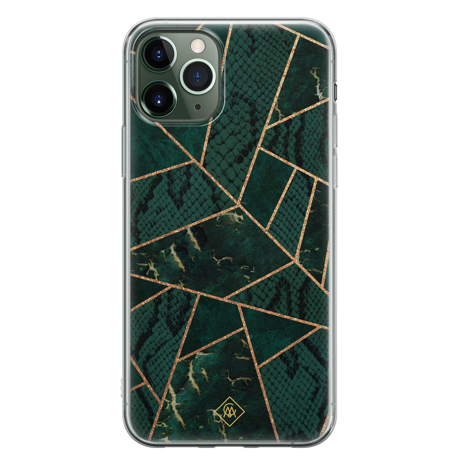 iPhone 11 Pro siliconen hoesje Abstract groen