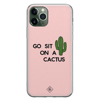 Casimoda iPhone 11 Pro siliconen hoesje - Go sit on a cactus