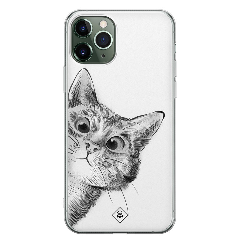 Casimoda iPhone 11 Pro siliconen hoesje - Peekaboo