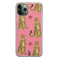 Casimoda iPhone 11 Pro siliconen hoesje - The pink leopard