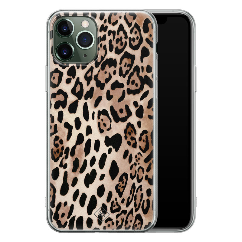 Casimoda iPhone 11 Pro siliconen hoesje - Golden wildcat