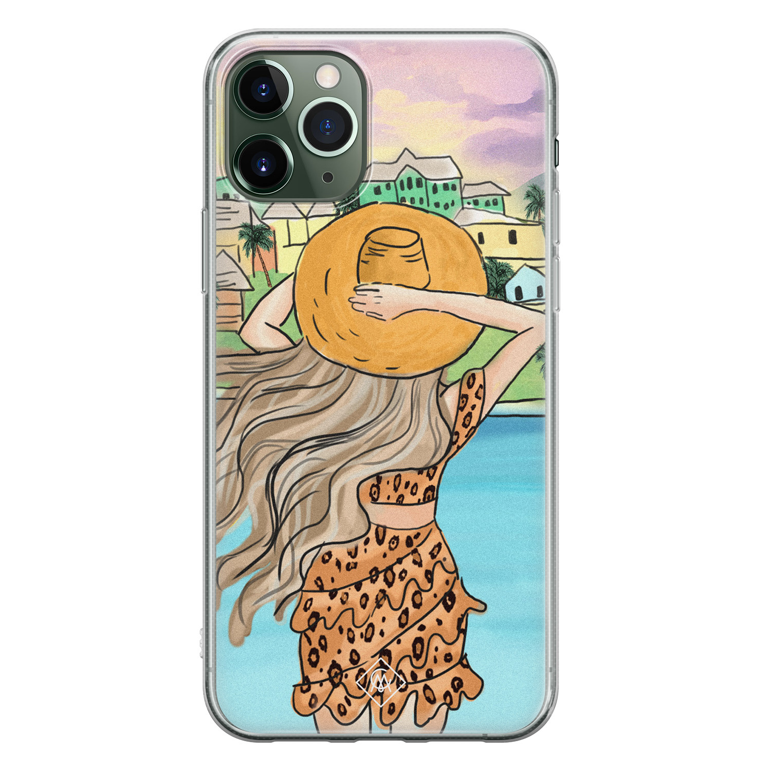 iPhone 11 Pro siliconen hoesje Sunset girl