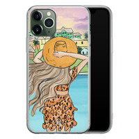 Casimoda iPhone 11 Pro siliconen hoesje - Sunset girl
