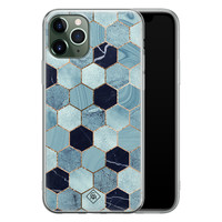 Casimoda iPhone 11 Pro Max siliconen hoesje - Blue cubes