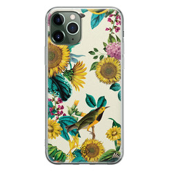 Casimoda iPhone 11 Pro Max siliconen hoesje - Sunflowers