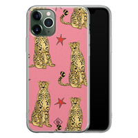 Casimoda iPhone 11 Pro Max siliconen hoesje - The pink leopard
