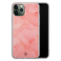 Casimoda iPhone 11 Pro Max siliconen hoesje - Marmer roze