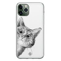 Casimoda iPhone 11 Pro Max siliconen hoesje - Peekaboo