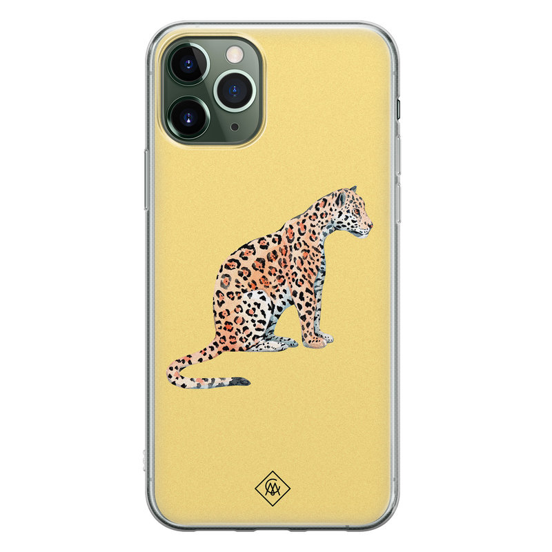 Casimoda iPhone 11 Pro Max siliconen hoesje - Leo wild