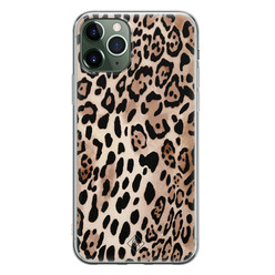 Casimoda iPhone 11 Pro Max siliconen hoesje - Golden wildcat