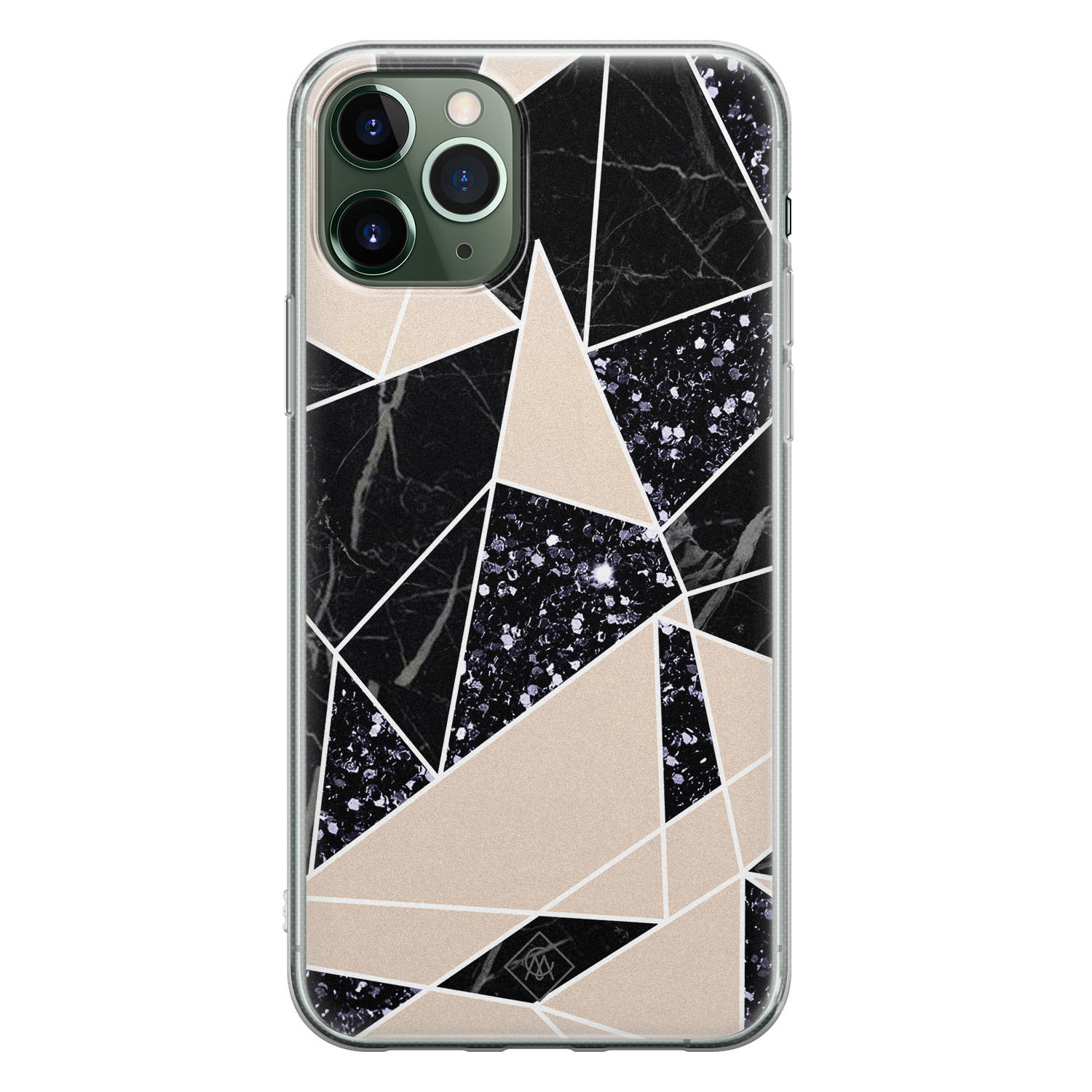 iPhone 11 Pro Max siliconen telefoonhoesje Abstract painted