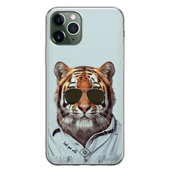 Casimoda iPhone 11 Pro Max siliconen hoesje - Tijger wild