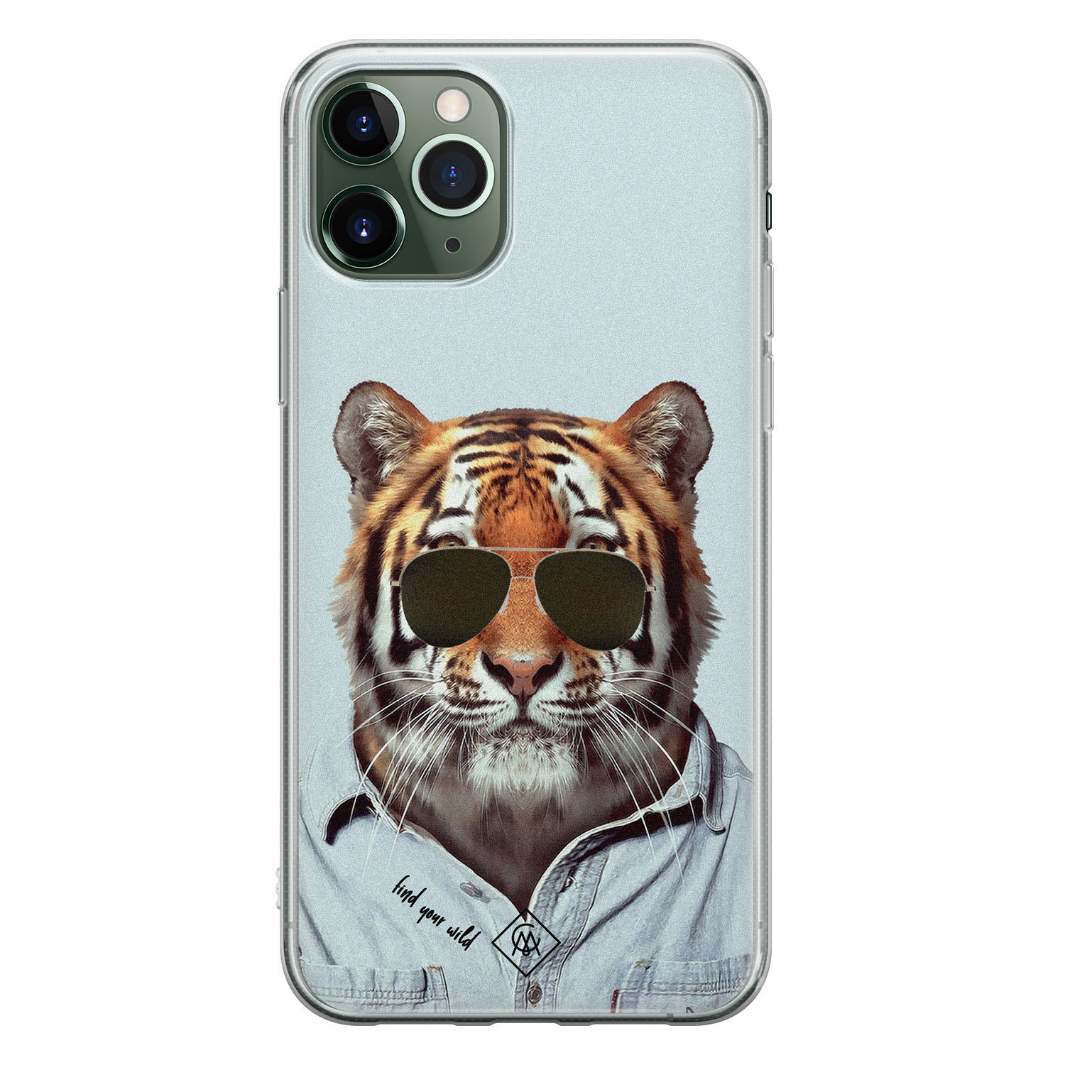 iPhone 11 Pro Max siliconen hoesje Tijger wild