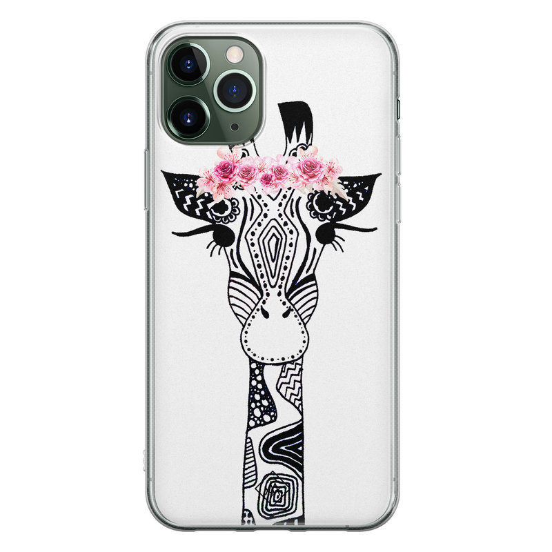 Casimoda iPhone 11 Pro Max siliconen telefoonhoesje - Giraffe