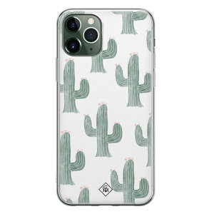 Casimoda iPhone 11 Pro Max siliconen hoesje - Cactus print