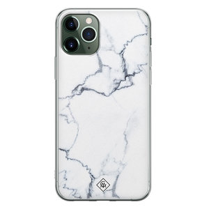 Casimoda iPhone 11 Pro Max siliconen hoesje - Marmer grijs