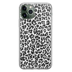 Casimoda iPhone 11 Pro Max siliconen telefoonhoesje - Luipaard grijs