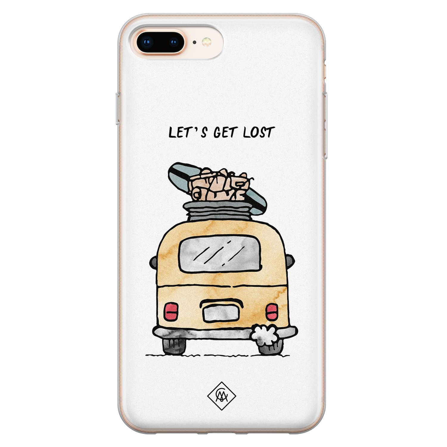 iPhone 8 Plus/7 Plus siliconen hoesje - Let&apos;s get lost