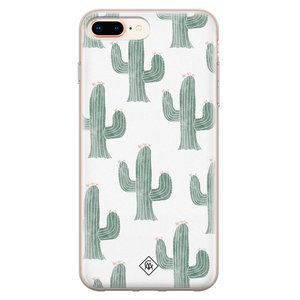 Casimoda iPhone 8 Plus/7 Plus siliconen hoesje - Cactus print