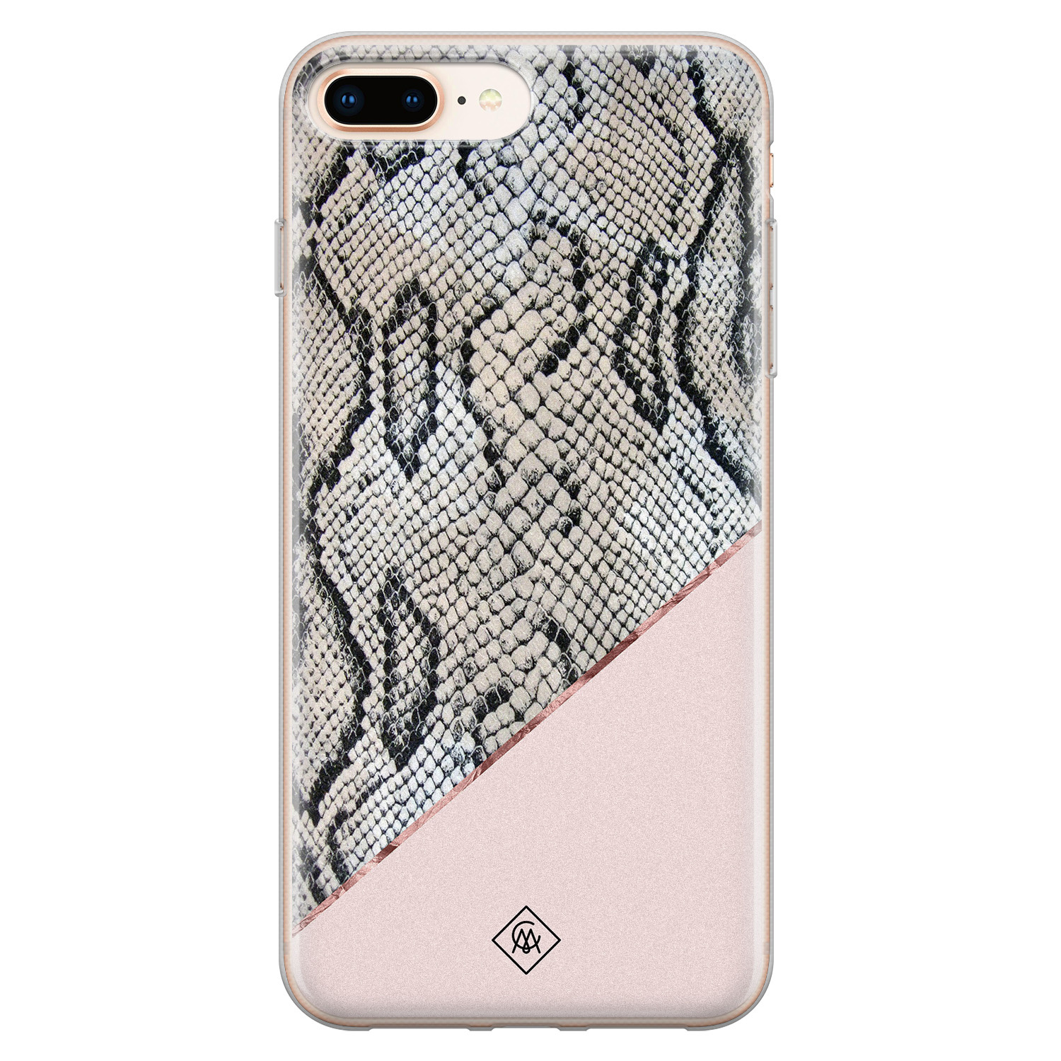 iPhone 8 Plus 7 Plus siliconen hoesje Snake print