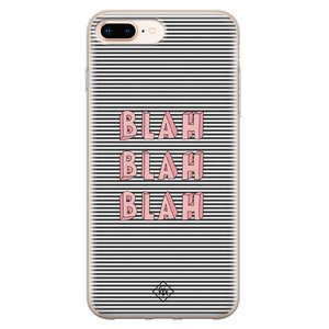 Casimoda iPhone 8 Plus/7 Plus siliconen hoesje - Blah blah blah