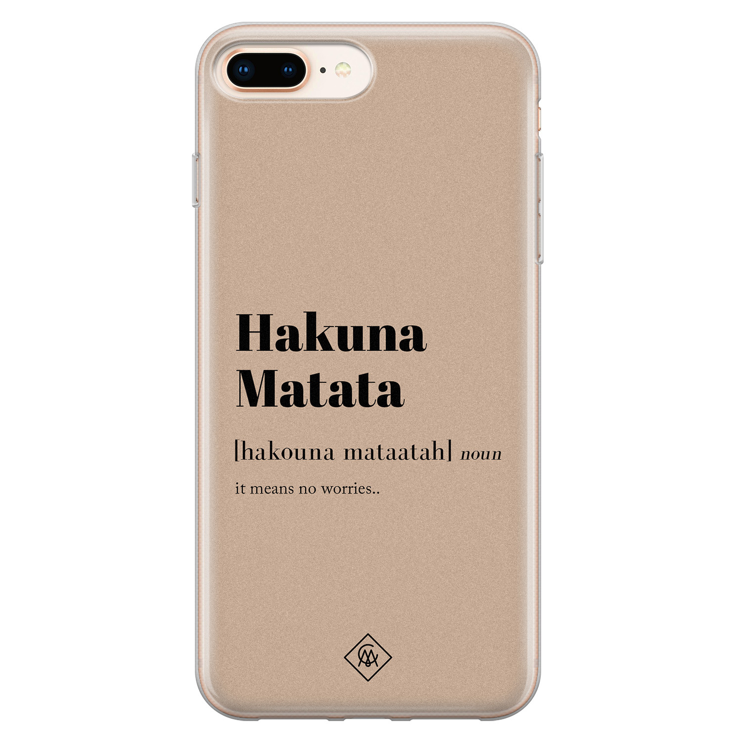 iPhone 8 Plus 7 Plus siliconen hoesje Hakuna matata