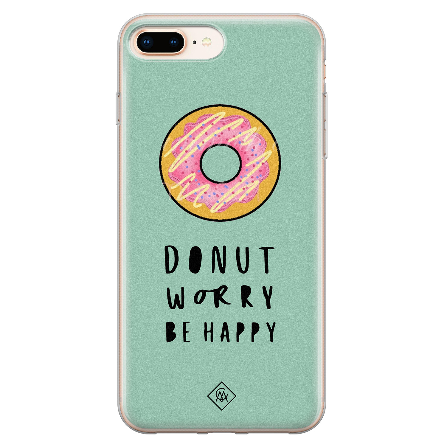 iPhone 8 Plus 7 Plus siliconen hoesje Donut worry